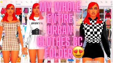 [1000+ Items] My ENTIRE URBAN CLOTHES CC FOLDER/The Sims 4 Giveaway at ...