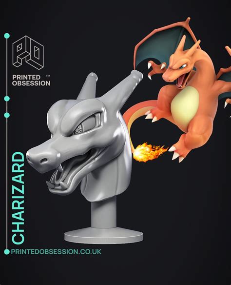 Charizard Bust - Pokémon - Fan Art - 3D model by printedobsession on Thangs