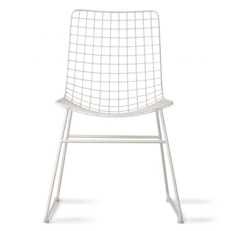 Chaise WIRE Métal HK Living - Blanc Pur | Tabouret design, Chaise, Coussin chaise