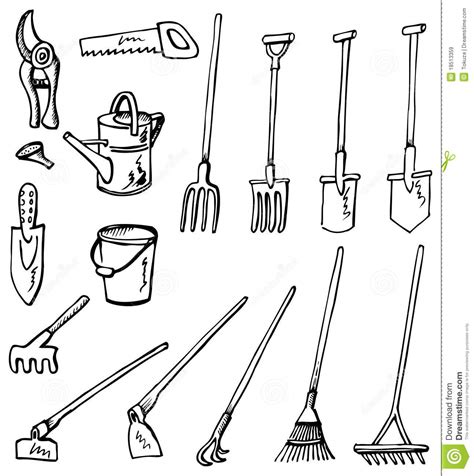Gardening Tools Drawing at PaintingValley.com | Explore collection of Gardening Tools Drawing