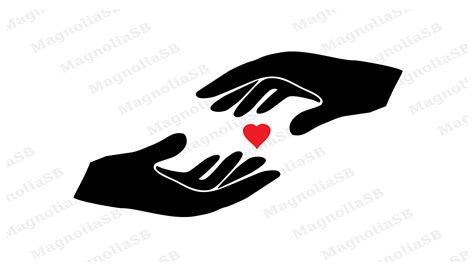 Helping Hands Svg Heart Svg Cut File for Cricut Support - Etsy Finland