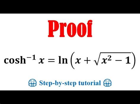 Inverse function of cosh x - YouTube