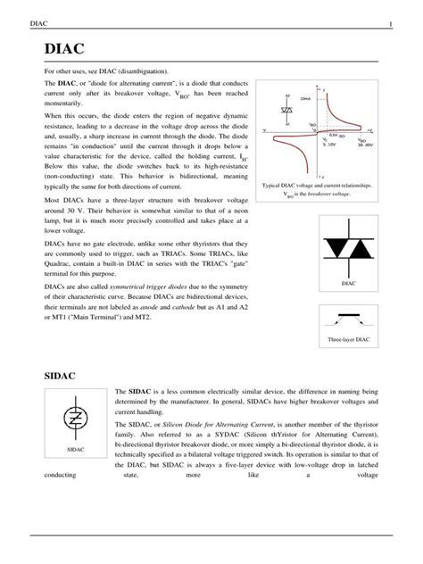 DIAC | PDF | Semiconductors | Electromagnetism