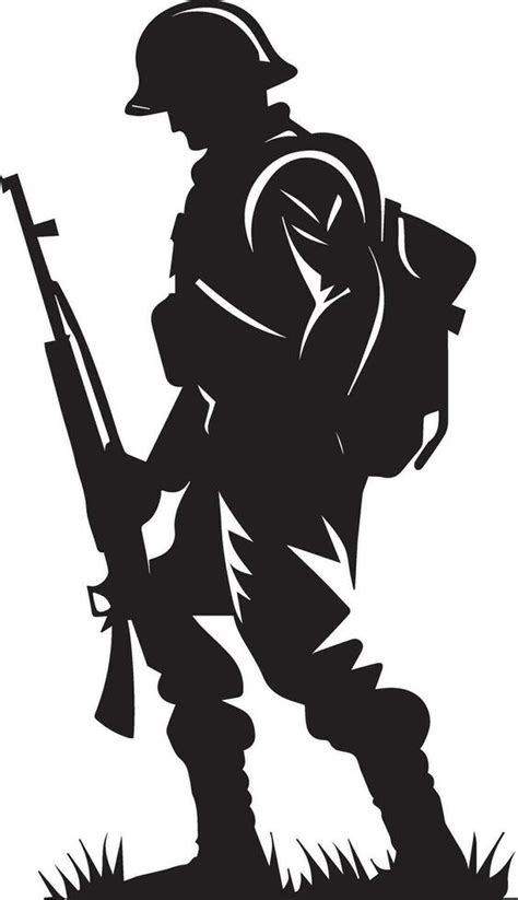 Soldier vector silhouette illustration 26261709 Vector Art at Vecteezy