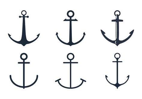 Anchor Icon Set 97800 Vector Art at Vecteezy