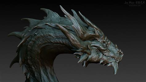 ArtStation - Dragon Bust Sketch, Jia Hao | Dragon artwork, Dragon art, Sketches