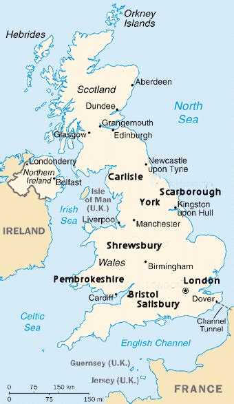 Map of United Kingdom with Major Cities, Counties, Map of Great Britain