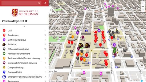 Interactive Campus Map Powered by UST IT | Interactive Map