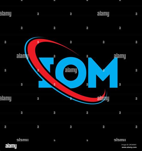 IOM logo. IOM letter. IOM letter logo design. Initials IOM logo linked with circle and uppercase ...