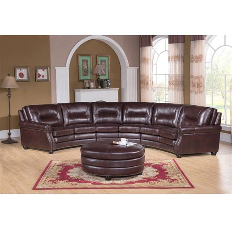 Curved Leather Sectional Sofas | Foter