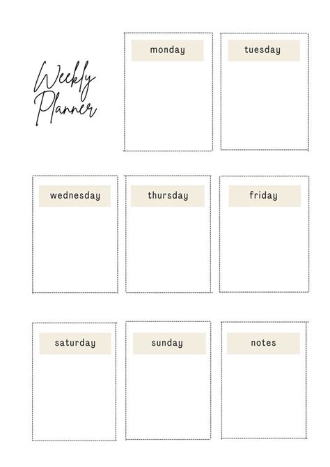 Pin on Nude Aesthetic Minimalist Templates | Study planner, Study planner printable, Weekly ...