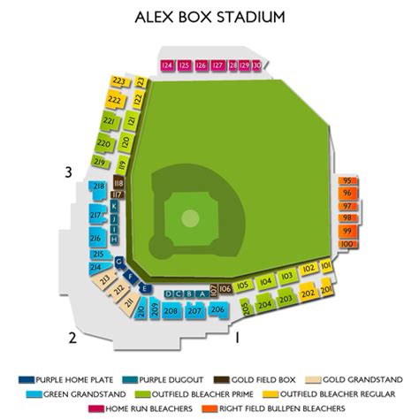 Seating Chart For Alex Box Stadium - Stadium Seating Chart