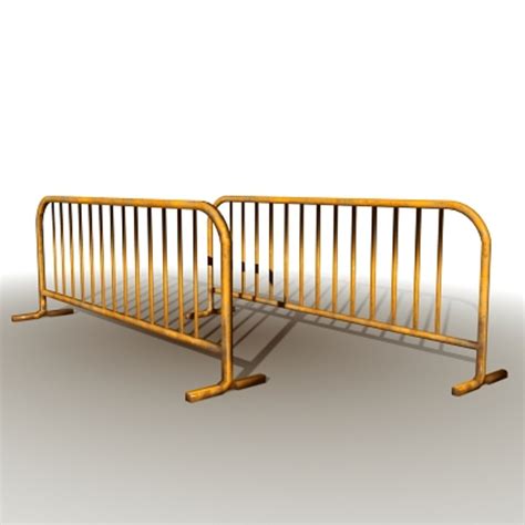 3d Model Metal Barriers Streets