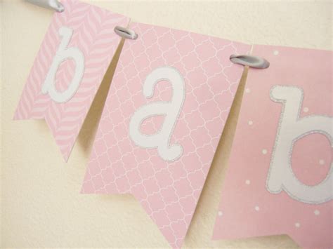 Light Pink and Silver Baby Shower Banner | Welcome Baby Girl – JacqsCraftyCorner