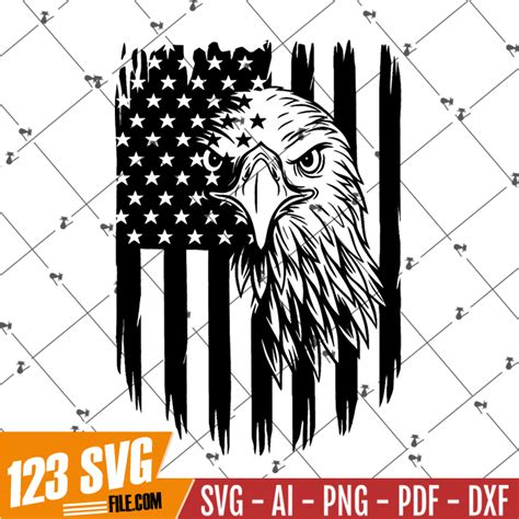 Eagle With American Flag Svg, American Flag Svg, Eagle Svg, - Inspire ...