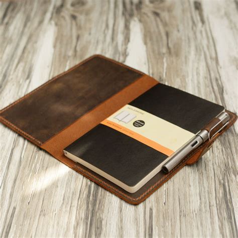 Handmade Moleskine Notebook Cover - Large Size - Brown | 307M - Extra Studio