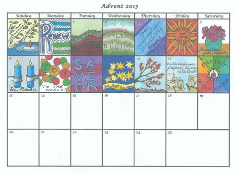 Second-Week-of-Advent Calendars 2015 - Praying in Color