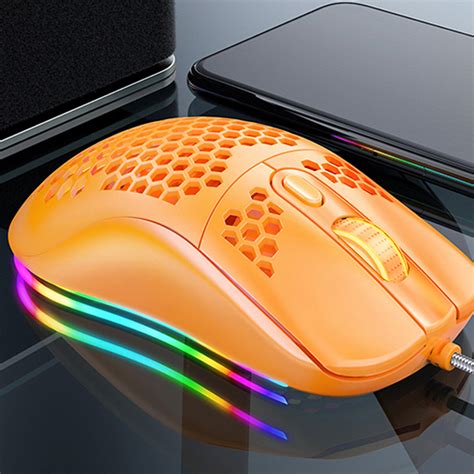 YINDIAO G7 Wired Gaming Mouse 7200DPI RGB Backlight Computer Mouse Honeycomb Hol Sale - Banggood USA
