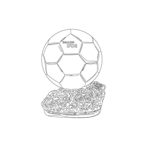 trophy ballon d'or 2022 line art version design idea from Gabriel Hanot ...