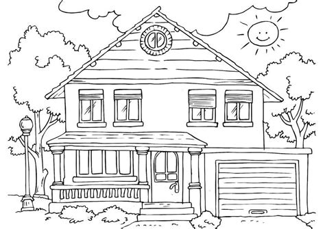 House Coloring Pages For Kids Printable