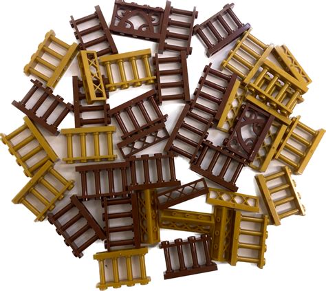 LEGO Fences Mixed Pack Gold / Reddish Brown - BrickResales Pty Ltd