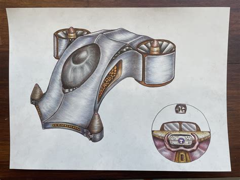 ArtStation - Futuristic Vehicle Concept Design - Coloured Pencil Drawing