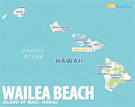 Map of Wailea Beach, Hawaii - Live Beaches