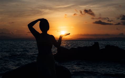 Silhouette of a Person during Sunset · Free Stock Photo