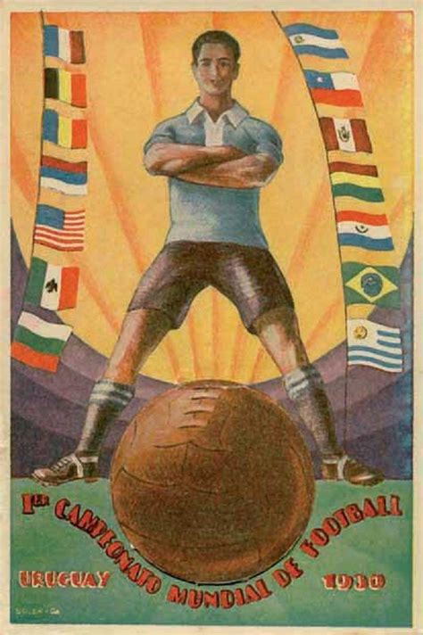 Póster del Primer Campeonato Mundial de FootBall URUGUAY 1930. | Calcio, Opere d'arte, Immagini