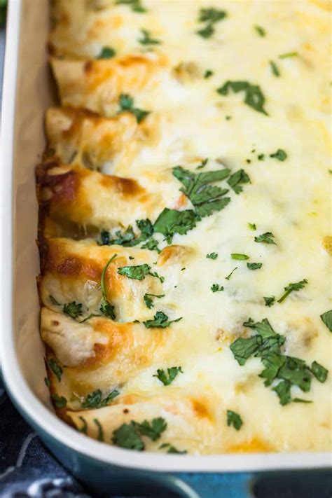 Creamy White Chicken Enchiladas - Easy Chicken Recipes