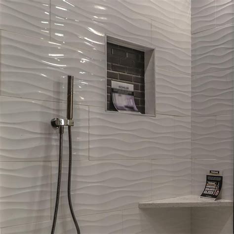 white wavy shower tile - Google Search | Bathroom shower walls, Shower ...