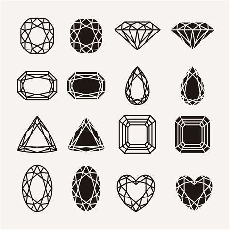 diamond icons 429703 Vector Art at Vecteezy