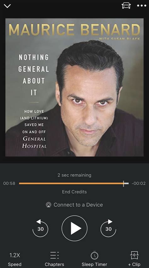 Maurice Benard Book - Nothing General About It — BOOK CLUB REPORTER