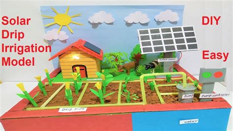 solar drip irrigation model for science fair project 3d [ agriculture ...