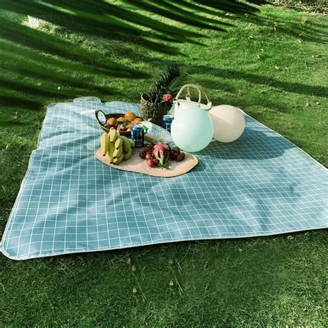 Arlmont & Co. Waterproof Picnic Blanket Extra Large - 79"X57"Durable Oxford Foldable Outdoor ...