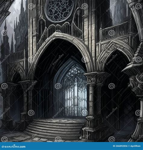 Dark Gothic Architecture Stock Illustration | CartoonDealer.com #266892856