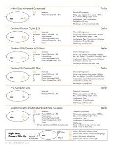 Progressive lenses laser engravings and markings pdf catalogue