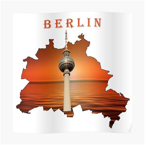 "Berlin map with Alexanderplatz" Poster for Sale by world-city-map ...