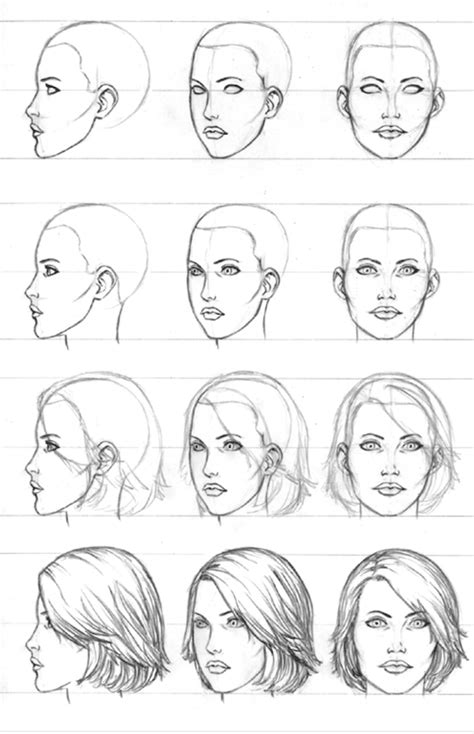 11+ Breathtaking Hairstyles Front View Drawing Easy