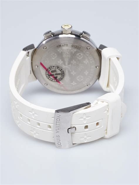 Louis Vuitton 34mm White Tambour Lovely Cup Flyback Chronograph ...