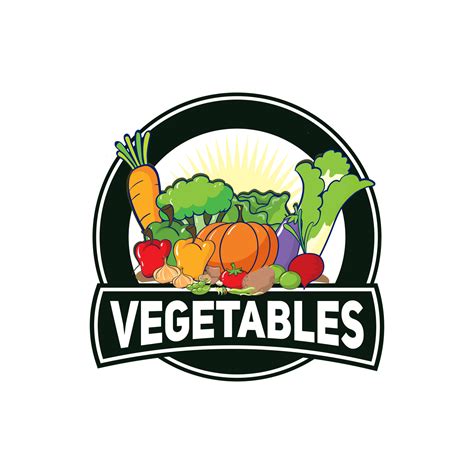 vegetable logo emblem vintage design creative idea vector design ...