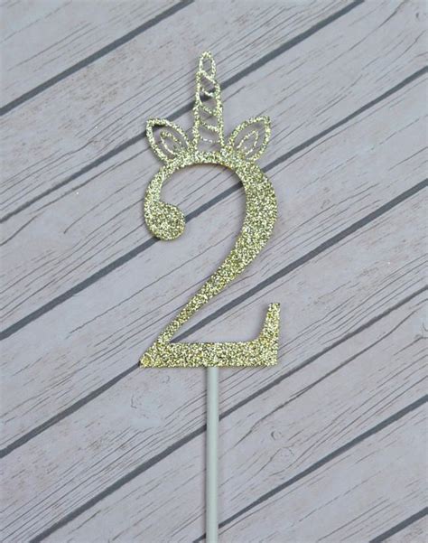 Number 2 Unicorn Cupcake Toppers Number Two Cupcake Topper | Unicorn cupcakes toppers, Unicorn ...