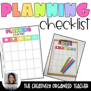 Teacher Planning Checklist | Prep Checklist by The Creatively Organized Teacher