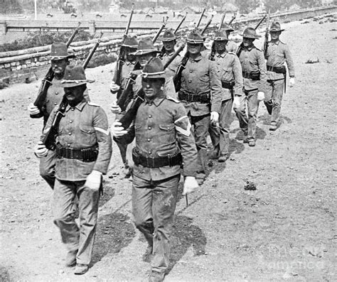 Us Marines March During Boxer Rebellion Photograph by Bettmann - Fine ...