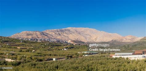 Panoramic View Of Mount Hermon Lebanon Syria And Israel High-Res Stock ...