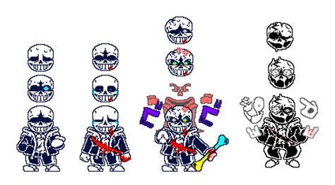 Undertale last breath V2 sans battle sprites by guardianofskeleto on DeviantArt