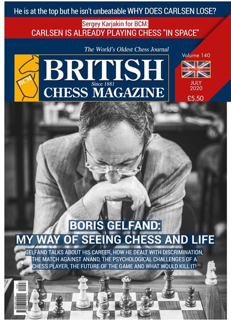 British Chess Magazine - July 2020 Subscriptions | Pocketmags