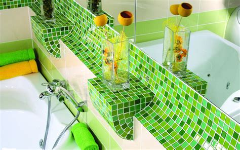 White-and-green ceramic bathroom tiles HD wallpaper | Wallpaper Flare
