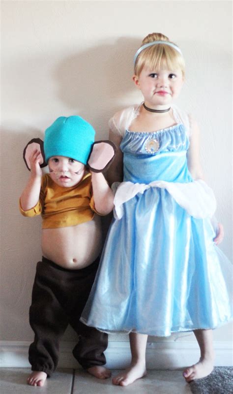 Cinderella and her mice. What a cute brother sister Halloween costume ...