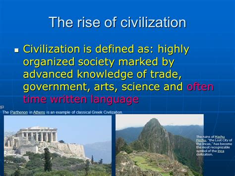 What is civilization - Presentation History